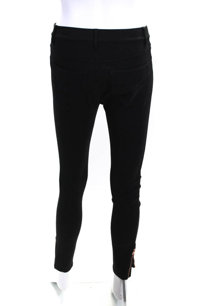 Ted Baker London Womens Low-Rise Zipper Ankle Leggings Trousers Black Size 1