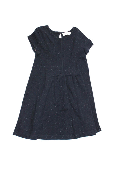 Zara Kids Women's Short Sleeve Gingham A-line Dress Black Size 7 6, lot 3