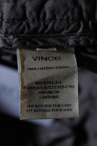 Vince Womens Cotton Woven Low-Rise Flared Leg Pants Trousers Beige Size 25