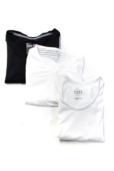 Nike Adidas Sofibella Women's V-Neck Short Sleeve T-shirt Black Size M S, Lot 3