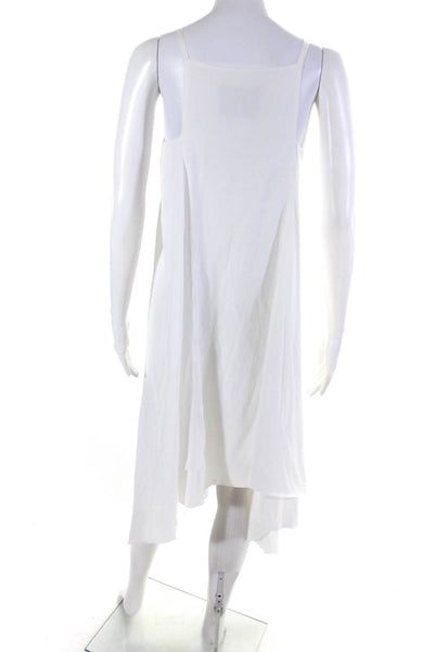 Mev-i Womens Spaghetti Strapped Pullover A-Line Maxi Darted Dress White Size 8