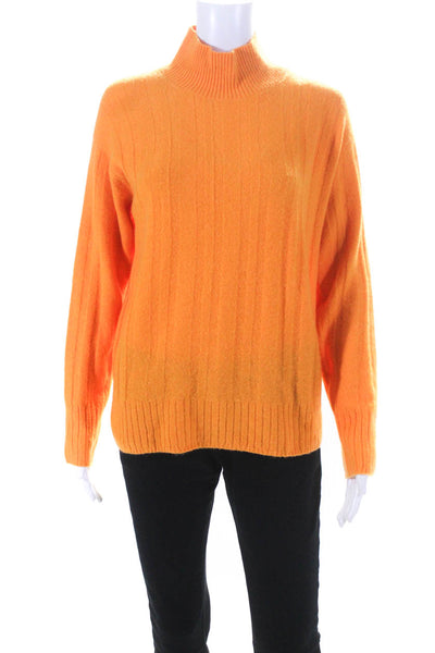 J Crew Womens Long Sleeves Pullover Turtleneck Sweater Orange Size Extra Small