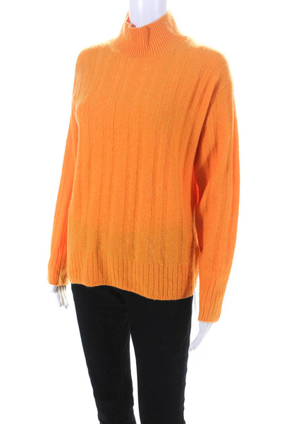 J Crew Womens Long Sleeves Pullover Turtleneck Sweater Orange Size Extra Small