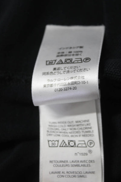 Polo Ralph Lauren Mens Short Sleeve Collared Polo Shirt Black Red Cotton Size XL