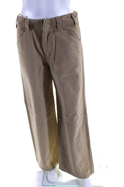 Club Monaco Womens Leather Elastic Waist Mid-Rise Tapered Pants Gray Size 00