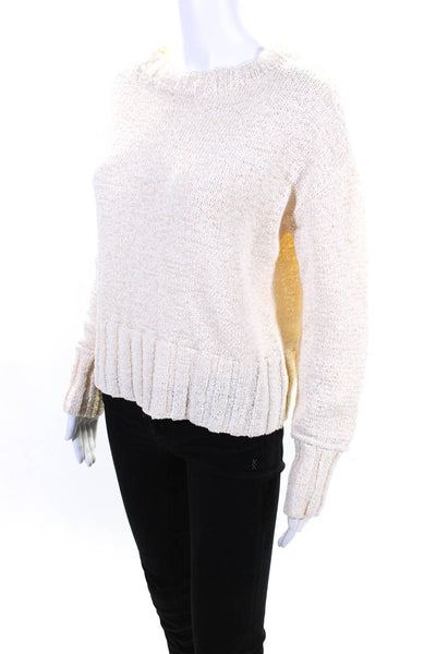 J Crew Womens Long Sleeved Mock Neck Tight Knit Pullover Sweater Beige Size S