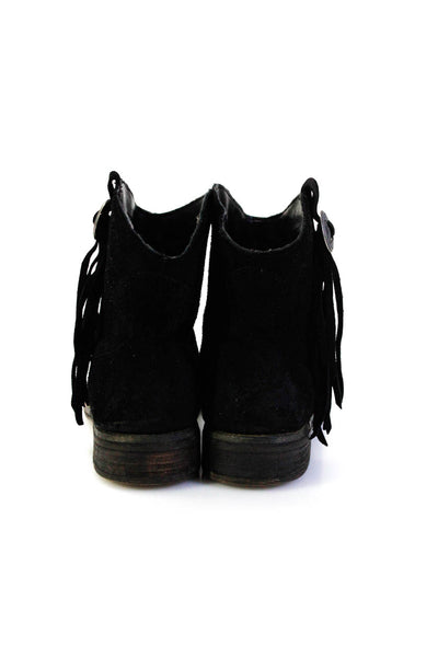 Denim & Supply By Ralph Lauren Womens Round Toe Suede Ankle Bootie Black Size 7.