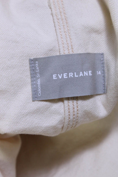 Everlane Womens Canvas  The Canvas Overalls  Size 14
