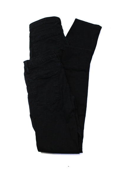 Adriano Goldschmied Womens Denim High Rise Skinny Jeans Black Size 27 28 Lot 2