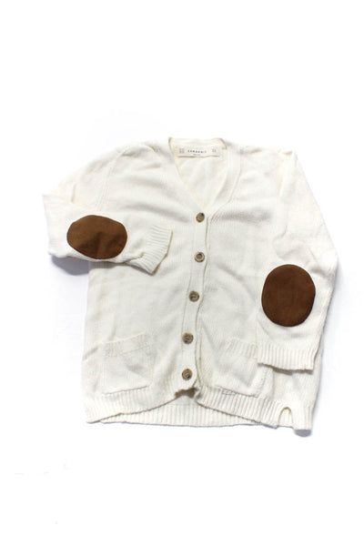 Zara Knit Women's Button Down Cardigan Sweater White Size M S, Lot 2