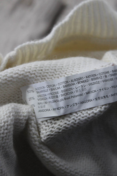Zara Knit Women's Button Down Cardigan Sweater White Size M S, Lot 2