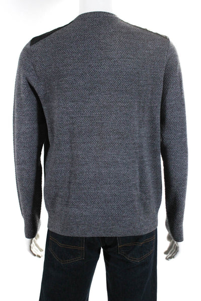 Sport The Kooples Mens Crew Neck Pullover Sweater Gray Black Size Medium