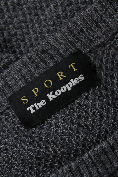 Sport The Kooples Mens Crew Neck Pullover Sweater Gray Black Size Medium