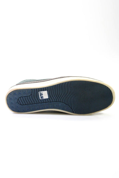 J&M Mens Suede Perforated Slide On Casual Shoes Gray Size 9.5 Medium