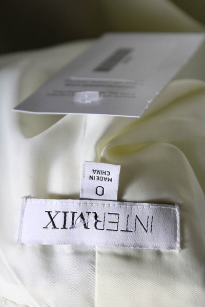 Intermix Women's Collar Long Sleeves Button Up Plaid Coat Size 0