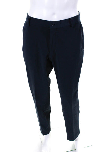Sartoria Ambrosiana Men's Tailored Flat Front Trouser Slacks Blue Size 38