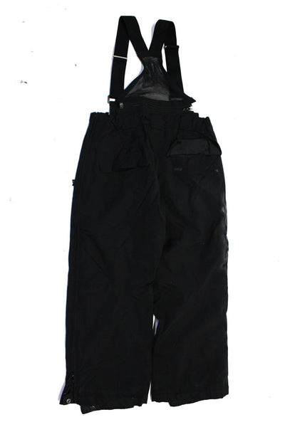 Spyder Womens Side Zip Wide Leg Snow Pants Overalls Black Size 8