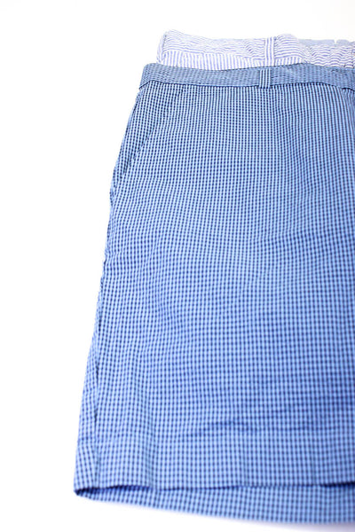 Brooks Brothers Men's Flat Front  Dress Short Blue Black Stripe Size 36 Lot 2
