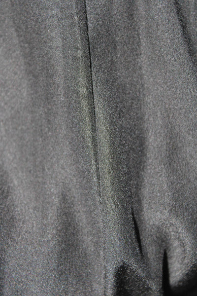Valentino Womens Ruffled Back Knee Length Pencil Skirt Black Wool Size 8