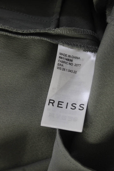 Reiss Womens Knee Length Pocket Zippered Side Slit Pencil Skirt Gray Size 8