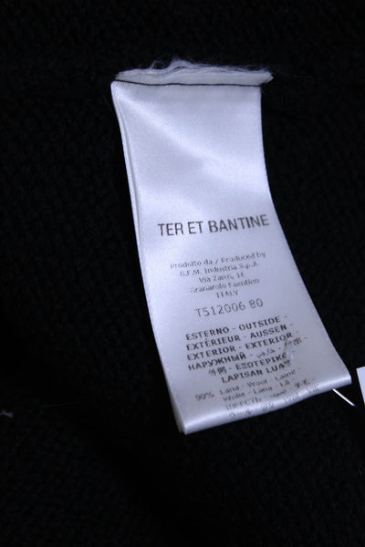 Ter Et Bantine Womens Crew Neck Shell Sweater Black Wool Size EUR 40