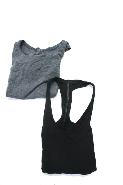 Lululemon Womens Scoop Neck Lightweight Athletic Tank Top Gray Black 8 Lot 2