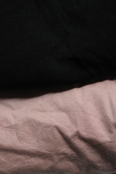 Elan Women's Button Down Shirt Turtleneck Pink Black Size M Lot 2