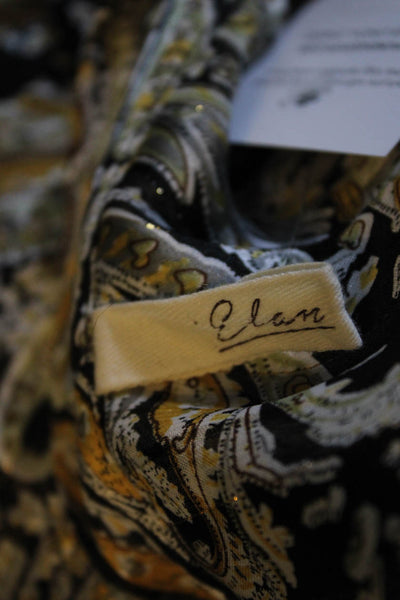Elan Women's Paisley Print Long Sleeve A Line Mini Dress Multicolor Size M