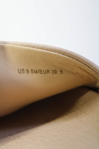 Vince Womens Open Toe Leather Espadrille Slides Sandals Beige Size 39.5 9.5