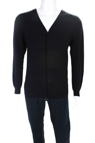 Santa Eulalia Long Sleeves Button Down Cardigan Sweater Black Size L