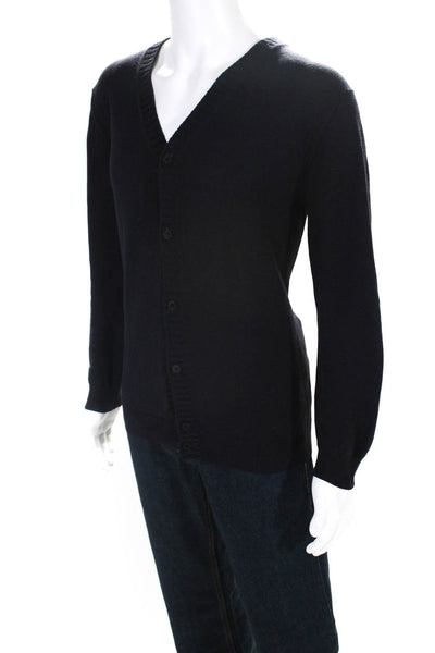 Santa Eulalia Long Sleeves Button Down Cardigan Sweater Black Size L
