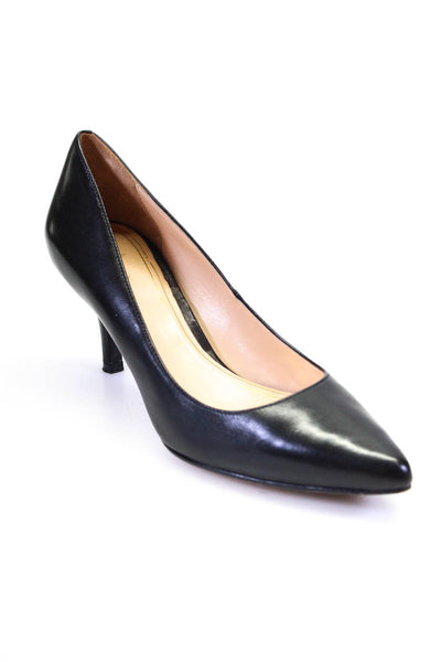 Cole Haan Women's Leather Pointed Toe High Heel Pumps Black Size 9