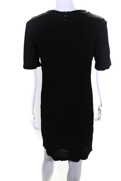 Club Monaco CollectionWomens Short Sleeves Shirt Dress Black Size 4