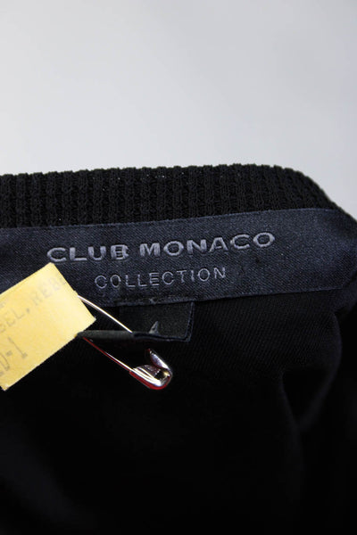 Club Monaco CollectionWomens Short Sleeves Shirt Dress Black Size 4