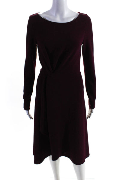 Leota Womens Long Sleeves Faux Wrap[ Dress Violet Purple Size Small