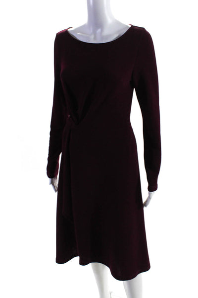 Leota Womens Long Sleeves Faux Wrap[ Dress Violet Purple Size Small