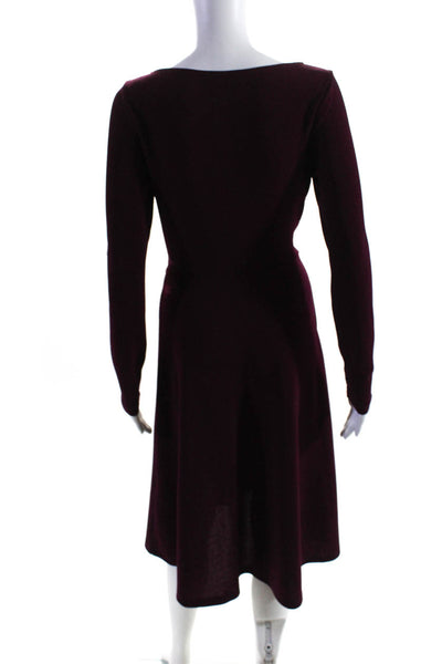 Leota Womens Long Sleeves Faux Wrap[ Dress Violet Purple Size Small