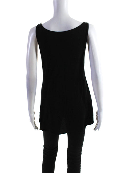 Eileen Fisher Womens Silk Pullover Tank Top Black Size Extra Small