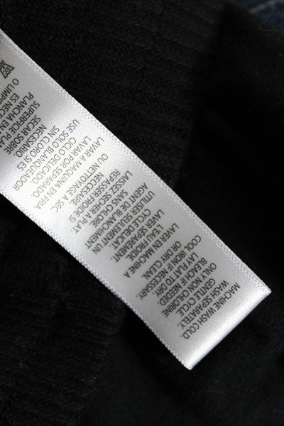 Splendid Womens Scoop Neck Ribbed Trim Shirt Pants Set Black Size Medium Large