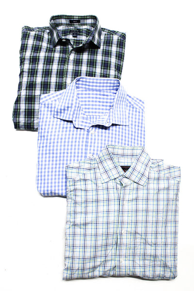 Garrick Anderson Men's Collar Long Sleeves Button Up Plaid Shirt Size 15.5 Lot 3