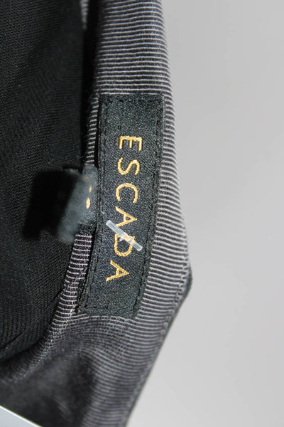 Escada Women's Zip Closure Straight Leg Work Pant Charcoal Size 38