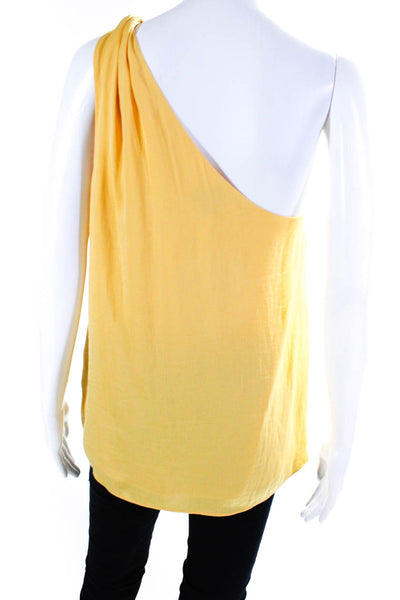 Vince Camuto Women's Sleeveless One Shoulder Blouse Yellow Size M