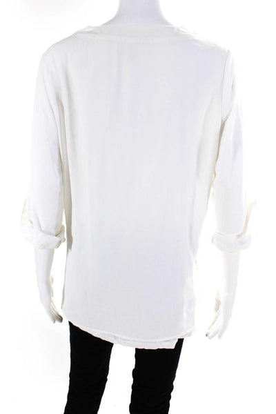 Michael Michael Kors Women's Layered Long Sleeve Blouse White Size 6