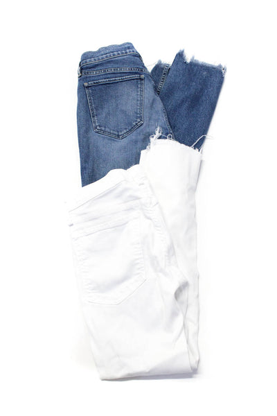 Rag & Bone 3X1 NYC Womens Dre Capri Jeans White Blue Size 23 24 Lot 2