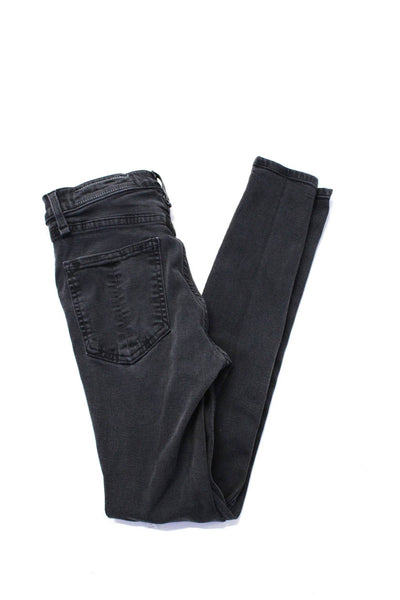 Rag & Bone Jean Womens High Rise Ankle Skinny Jeans Black Size 24 Lot 2