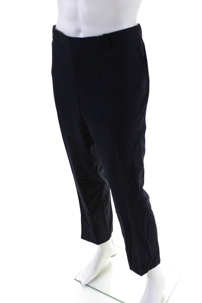 Giliberto Men's Flat Front Straight Leg Dress Pant Navy Blue Size 40