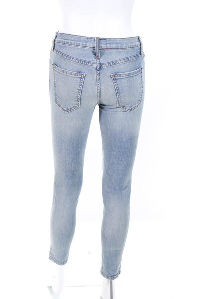 Current/Elliott Womens Denim Light Wash Distressed Skinny Jeans Blue Size 23