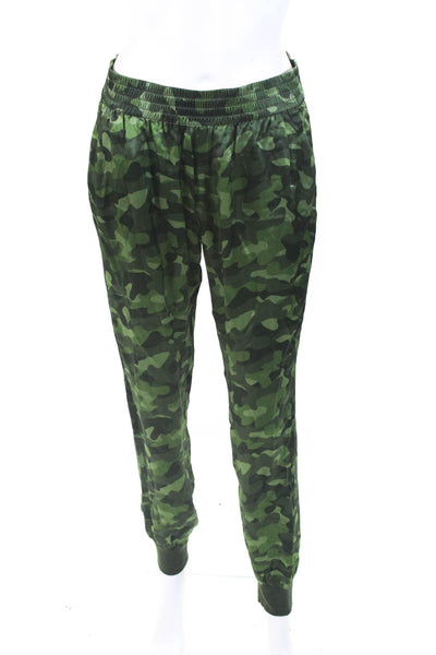 Cami Womens Silk Camouflage High-Rise Elastic Waist Jogger Pants Green Size XS