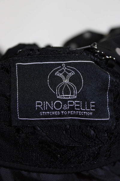 Rino and Pelle Womens Polka Dot Hooded Puffer Jacket Black Size EUR 40
