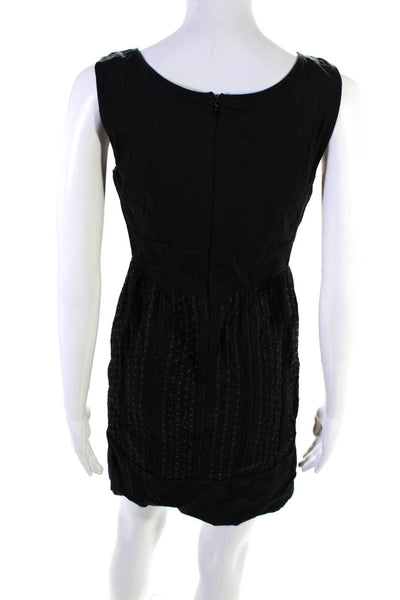 Catherine Malandrino Womens V Neck Sleeveless A Line Dress Black Size 4